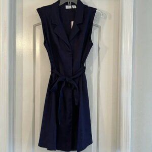 Halston Linen Shirt Dress Size 2